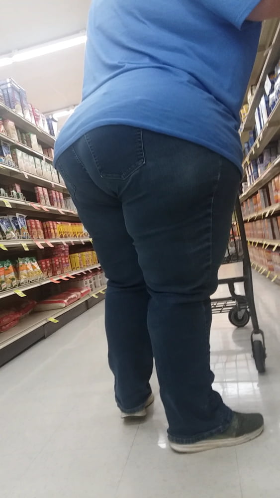 Gros jean bleu blanc booty
 #80678311