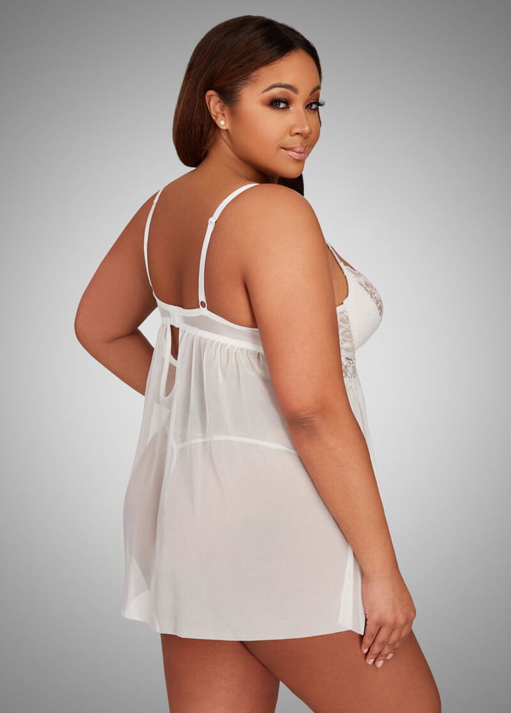 Plus Size White Lingerie #82312017