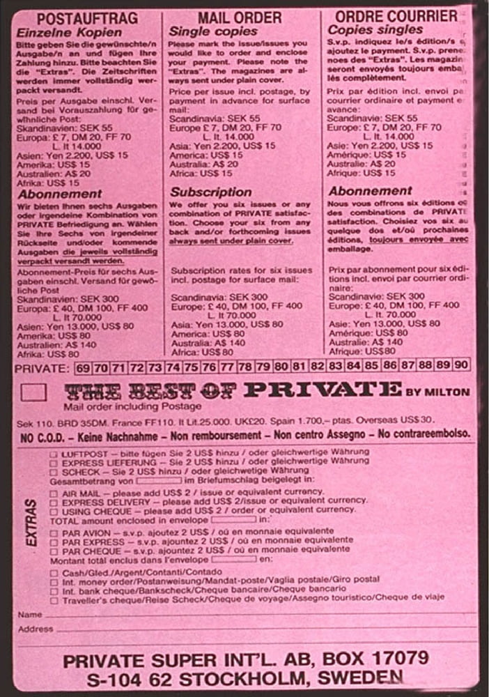 Vintage Retro Porno - Private Magazine - 088 #91733949