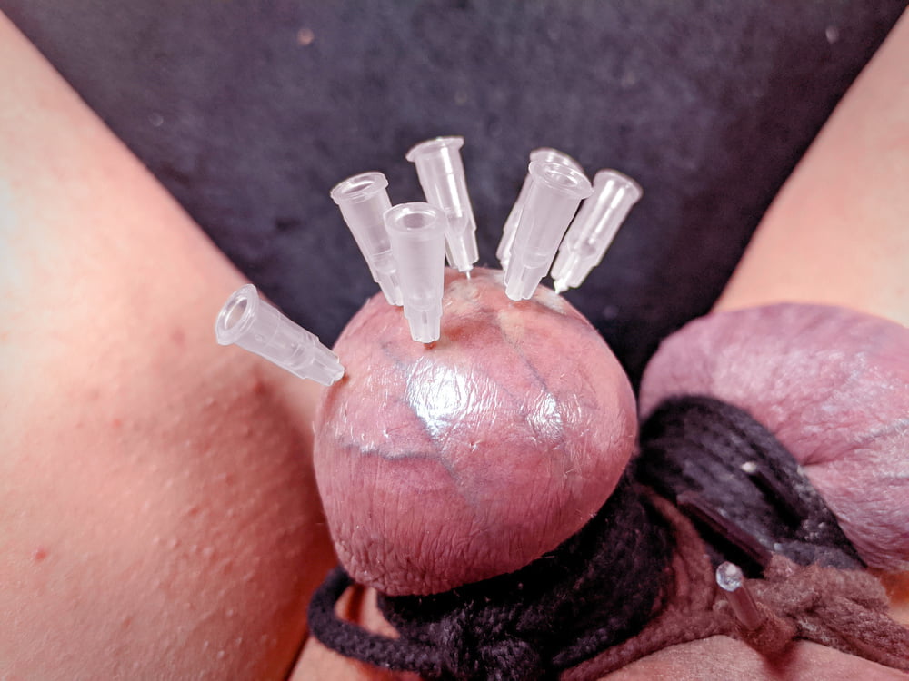 Testicle Skewering Needles in Balls CBT Session #107120537