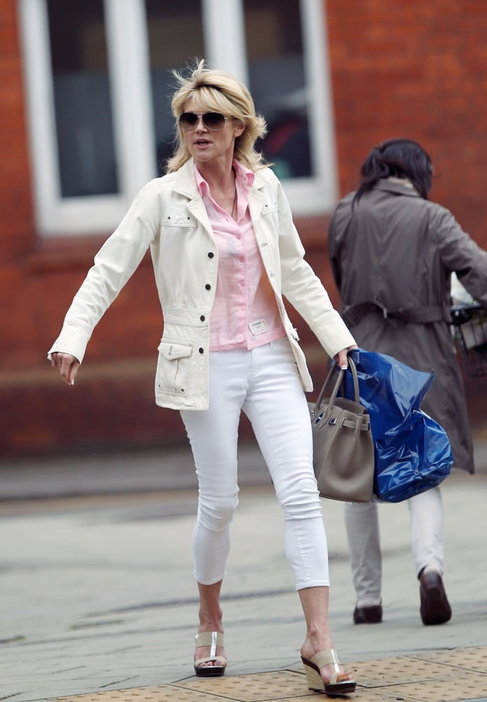 Anthea Turner, British Celebrity, White Tight Trousers NN #104483178