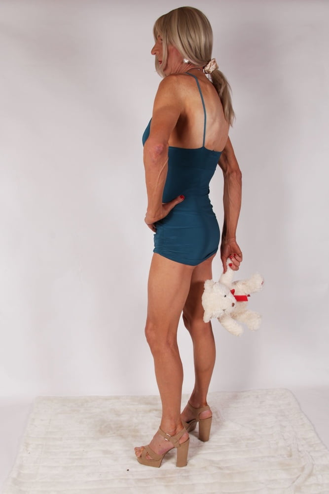 Alessia models turquoise bodycon micro-dress in fun shoot #107078772