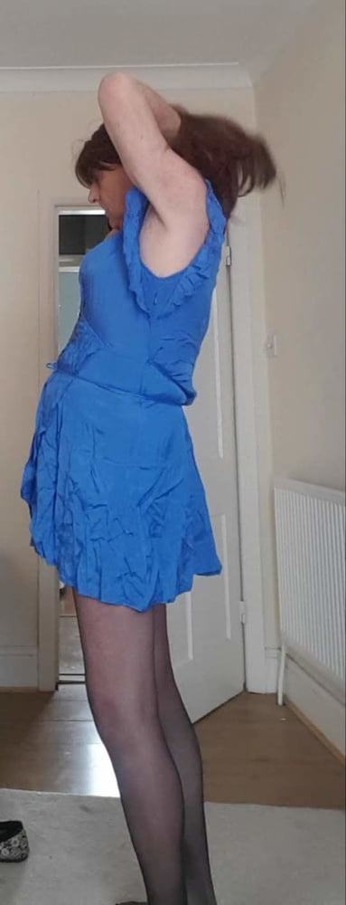 My blue satin dress #107099053