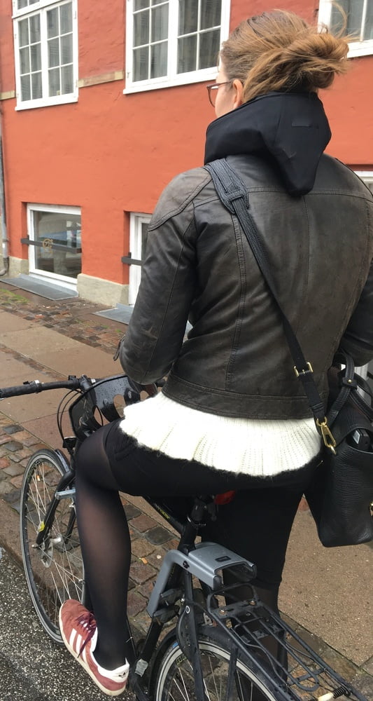 Street Pantyhose - Pantyhosed Cunts on Bikes Part 3 #91906035