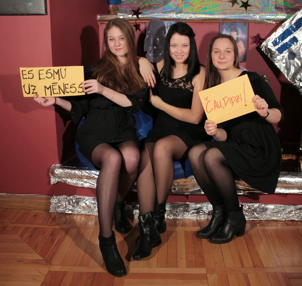 Nerdy Girls Party in Pantyhose Part 1 #98618138