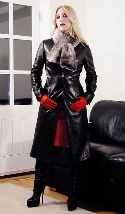 Black Leather Coat 5 - by Redbull18 #102701154
