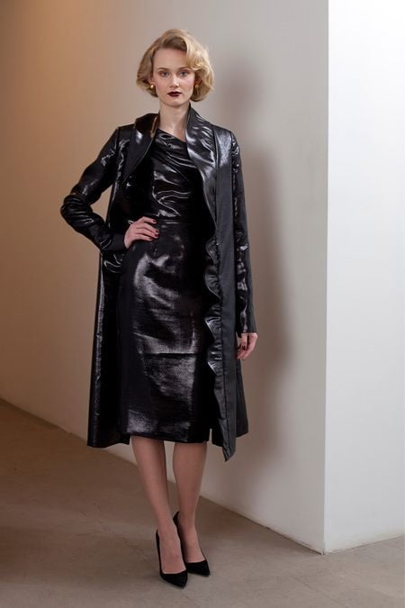 Black Leather Coat 5 - by Redbull18 #102701186
