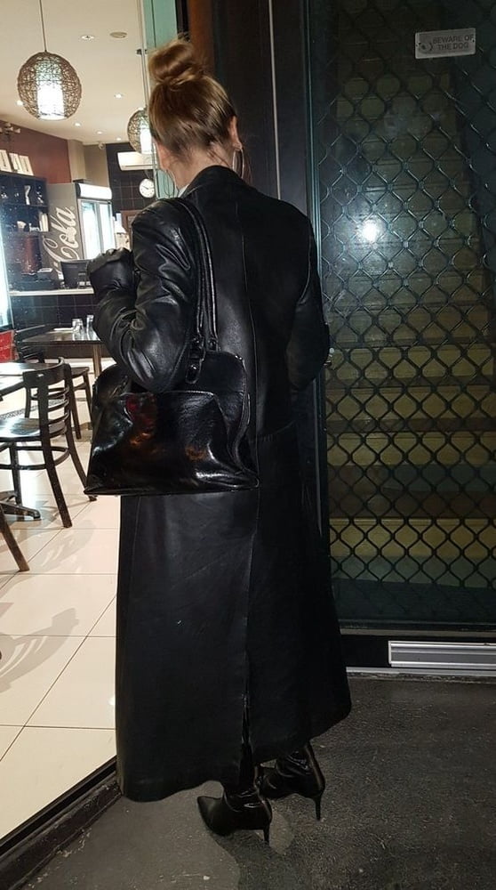 Black Leather Coat 5 - by Redbull18 #102701224