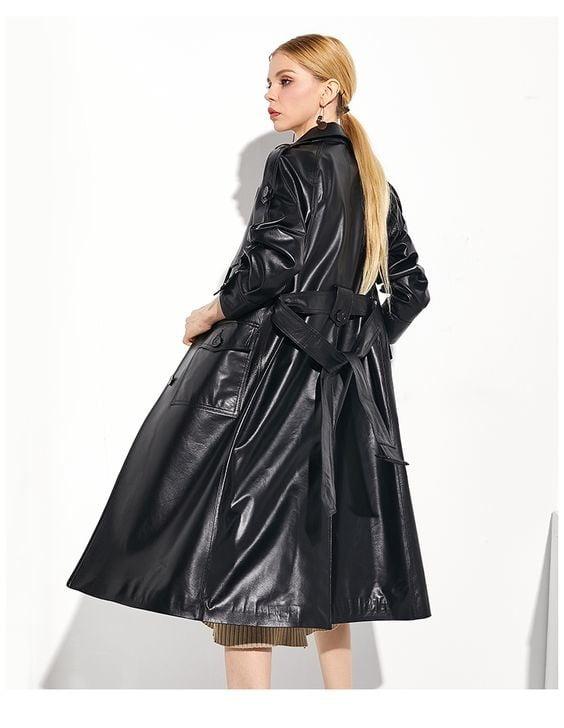 Black Leather Coat 5 - by Redbull18 #102701330