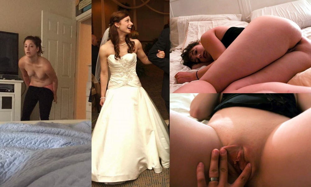 Sexy spose amatoriali esposte vestite svestite su off
 #81347243