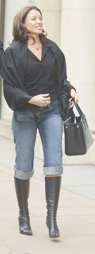 Female Celebrity Boots &amp; Leather - Dannii Minogue #97742880