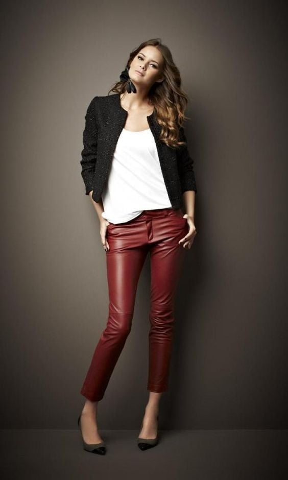 Red Leather Pants 3 - by Redbull18 #101965862