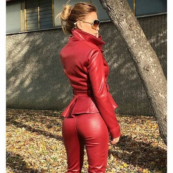 Red Leather Pants 3 - by Redbull18 #101965867