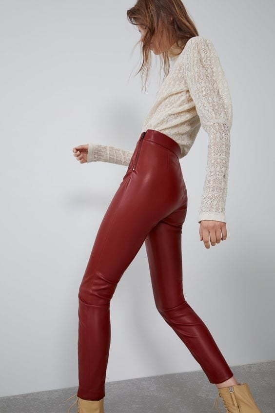 Red Leather Pants 3 - by Redbull18 #101965869