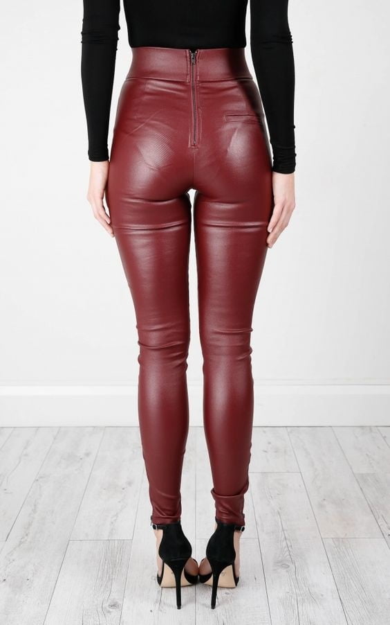 Red Leather Pants 3 - by Redbull18 #101965878