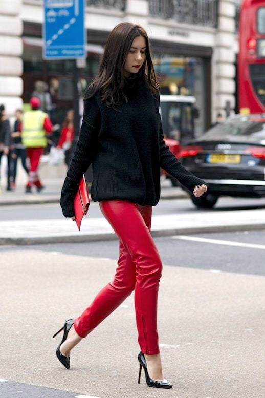 Red Leather Pants 3 - by Redbull18 #101965890