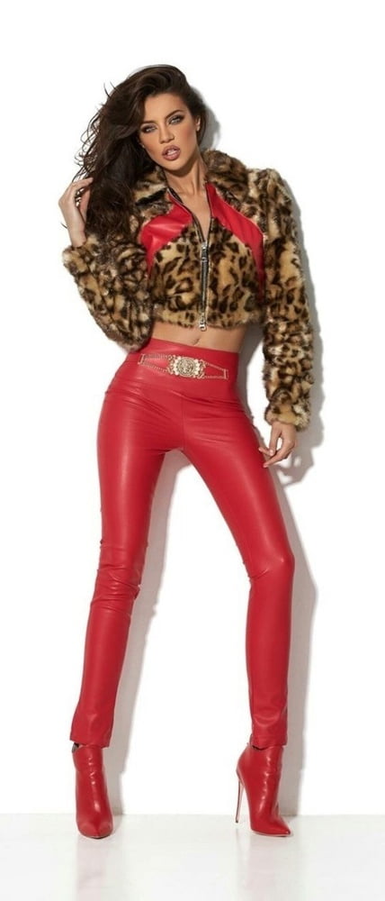 Red Leather Pants 3 - by Redbull18 #101965898