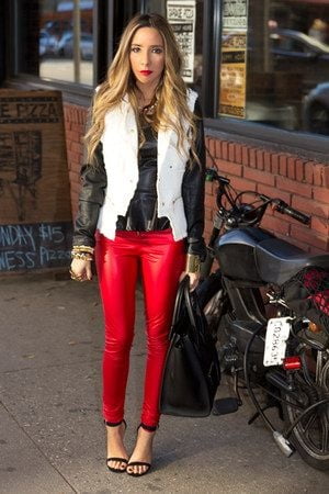 Red Leather Pants 3 - by Redbull18 #101965920