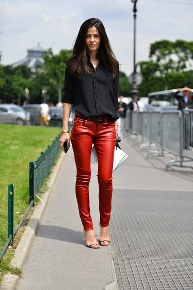 Red Leather Pants 3 - by Redbull18 #101965934