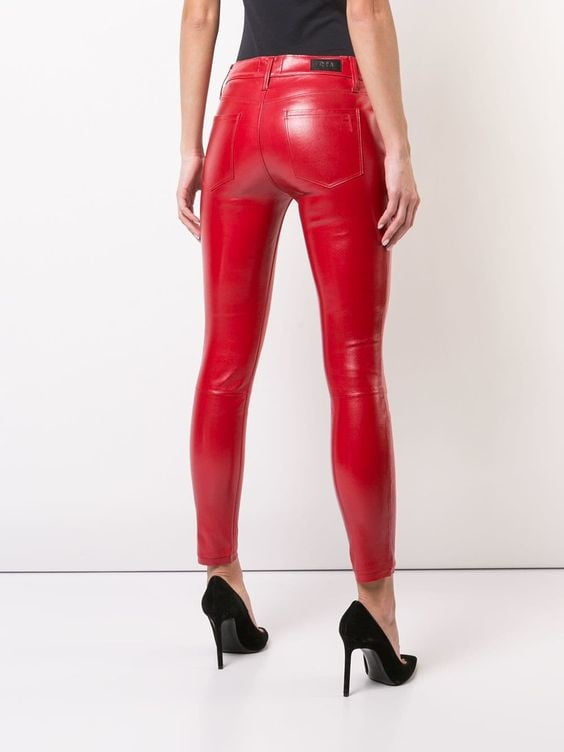 Red Leather Pants 3 - by Redbull18 #101965954