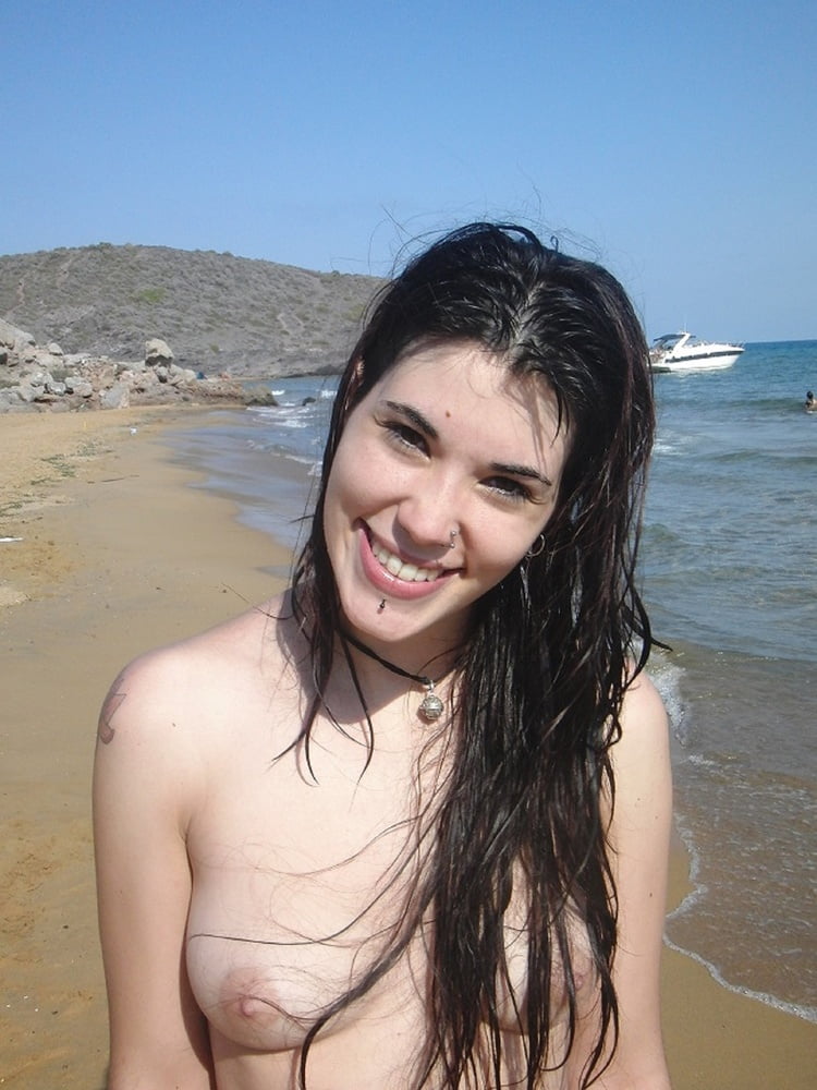 young punk rock slut from spain exposed at beach #92790311