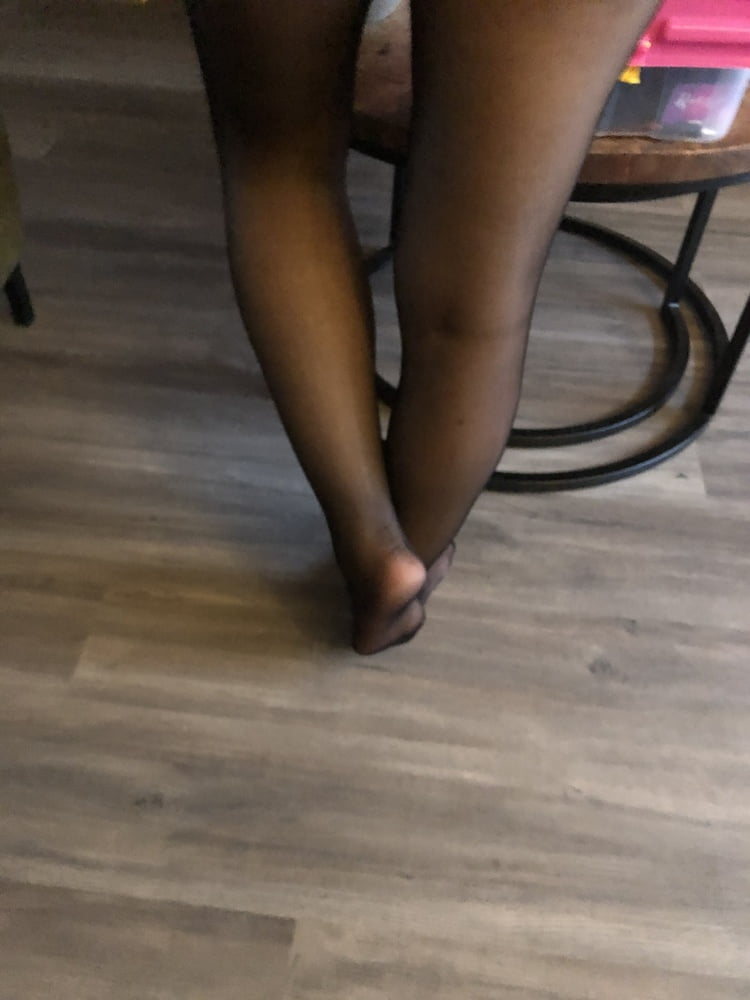 Feet in black stockings #91314343