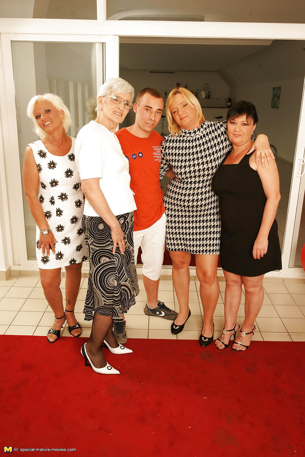 Four mature mothers having party with lucky boy PART 3 #106744552