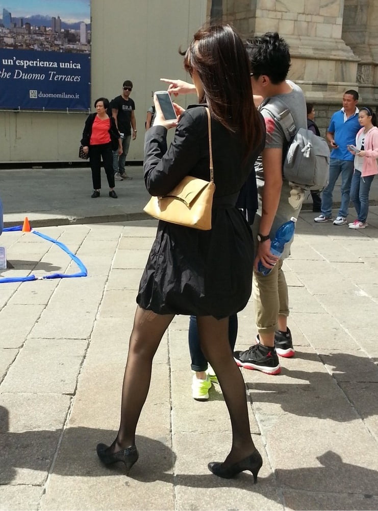 Street Pantyhose - Unaware Asians on the Street #104196743