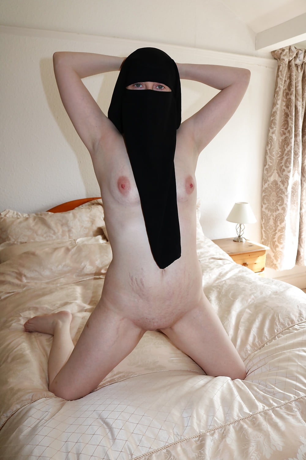 wife posing naked in niqab #106977314