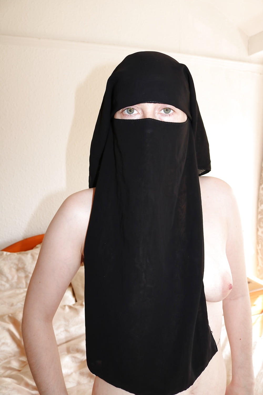 wife posing naked in niqab #106977324