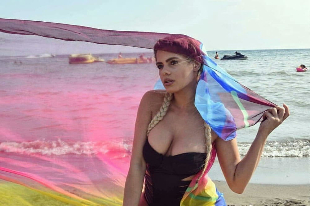Serbian blonde whore girl big natural tits Marijana Zonjic #105159334