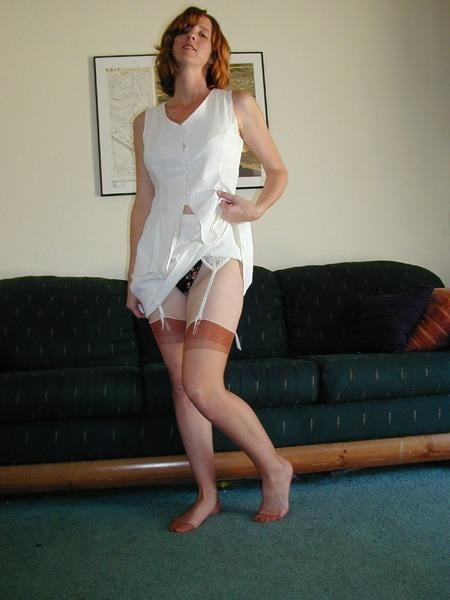 Wife in tan stockings #93640150