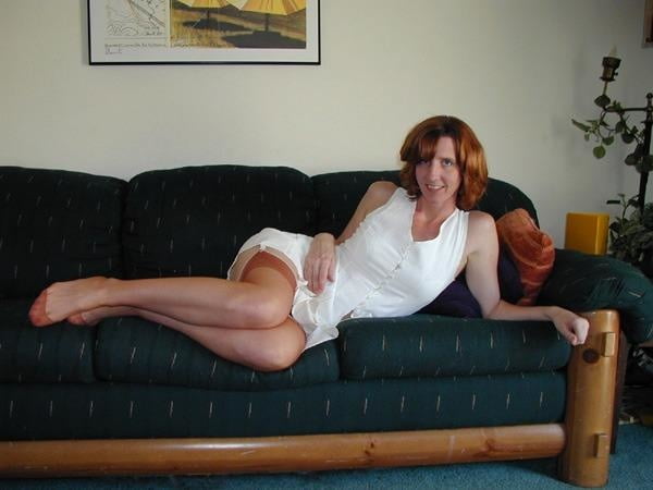 Wife in tan stockings #93640195