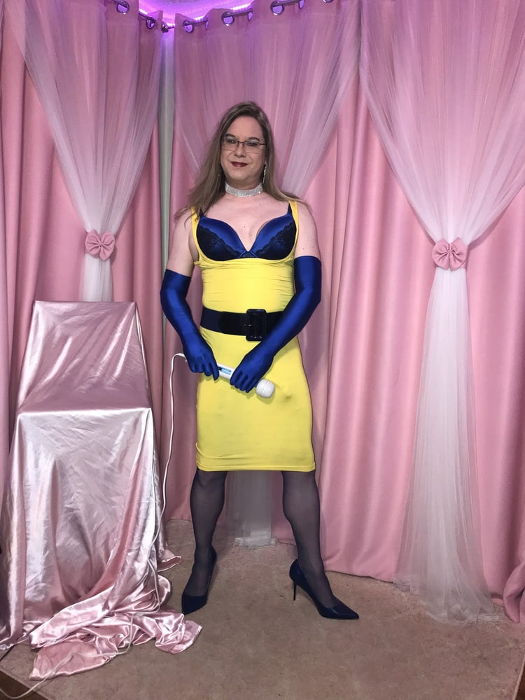 Joanie - Yellow Pencil Dress 2 #106951758
