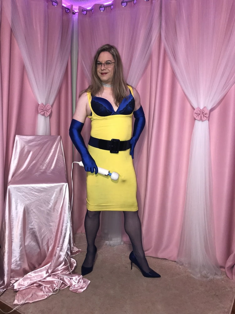 Joanie - Yellow Pencil Dress 2 #106951759