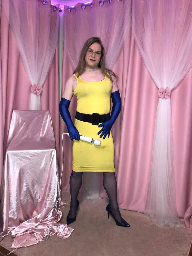 Joanie - Yellow Pencil Dress 2 #106951760
