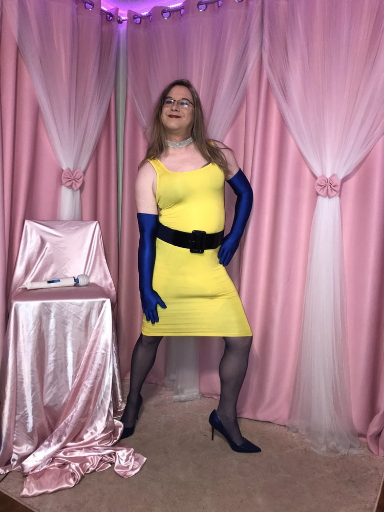 Joanie - Yellow Pencil Dress 2 #106951768