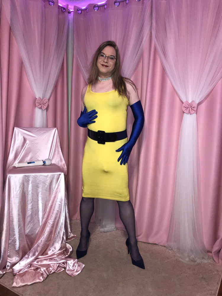 Joanie - Yellow Pencil Dress 2 #106951770
