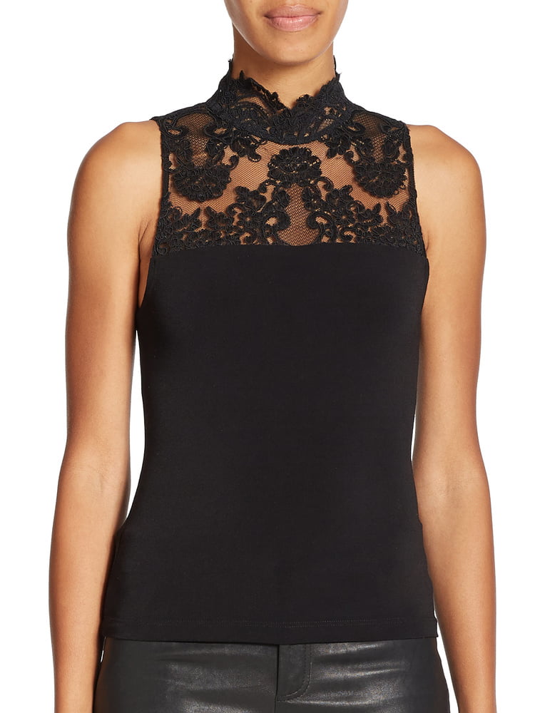 Sleeveless lace tops- sexy elegance #88172348
