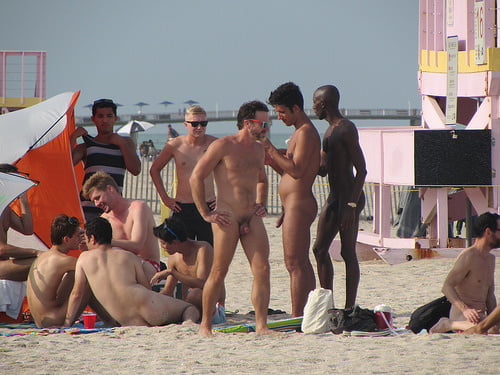 0704 Nude beach couples and groups. #96641477