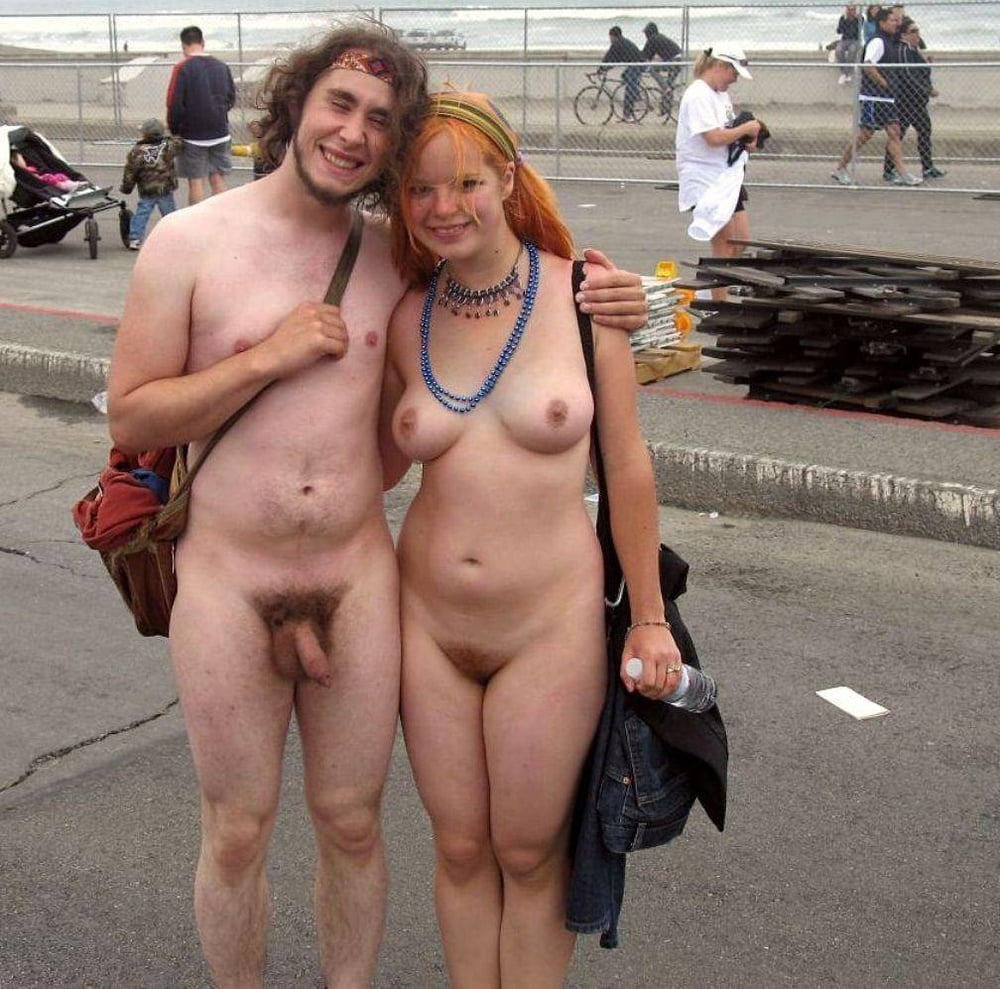 0704 Nude beach couples and groups. #96641655