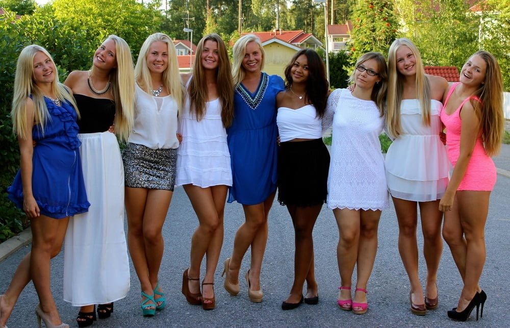 Girls in Groups Clothed and Unclothed #88685937
