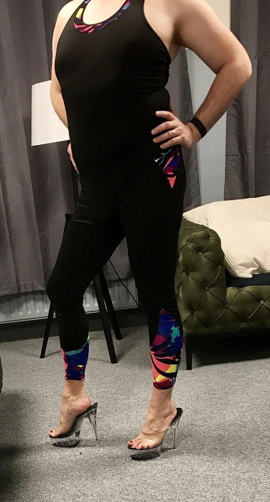 Sports wear and Heels #107163142