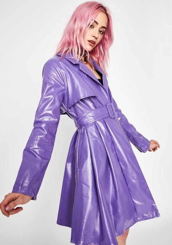 Purple and Pink Leather Coat 2 - by Redbull18 #102324965