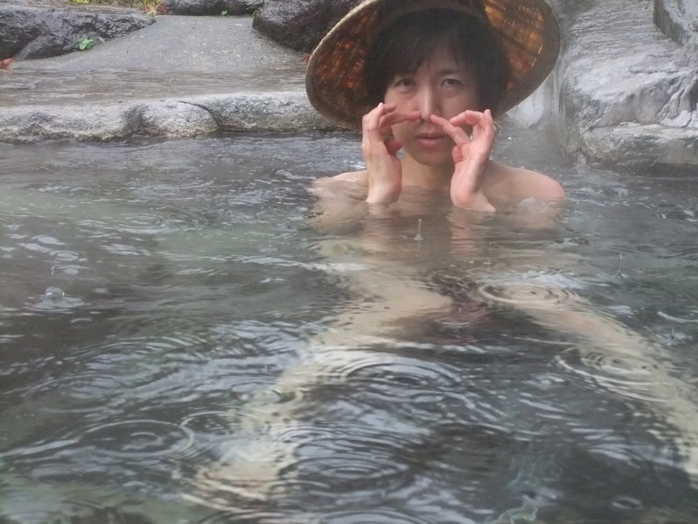 Japanese wife Shizuko outdoor bathing #001 #93157820