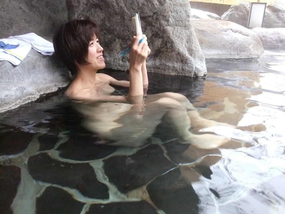 Japanese wife Shizuko outdoor bathing #001 #93157822