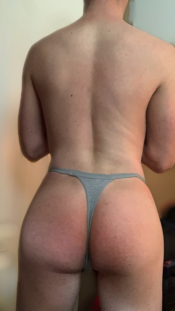 Grey thong tease #107254108