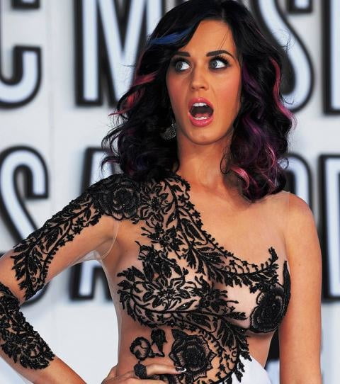Katy Perry Transparent Dress With Visible Breasts #94787773