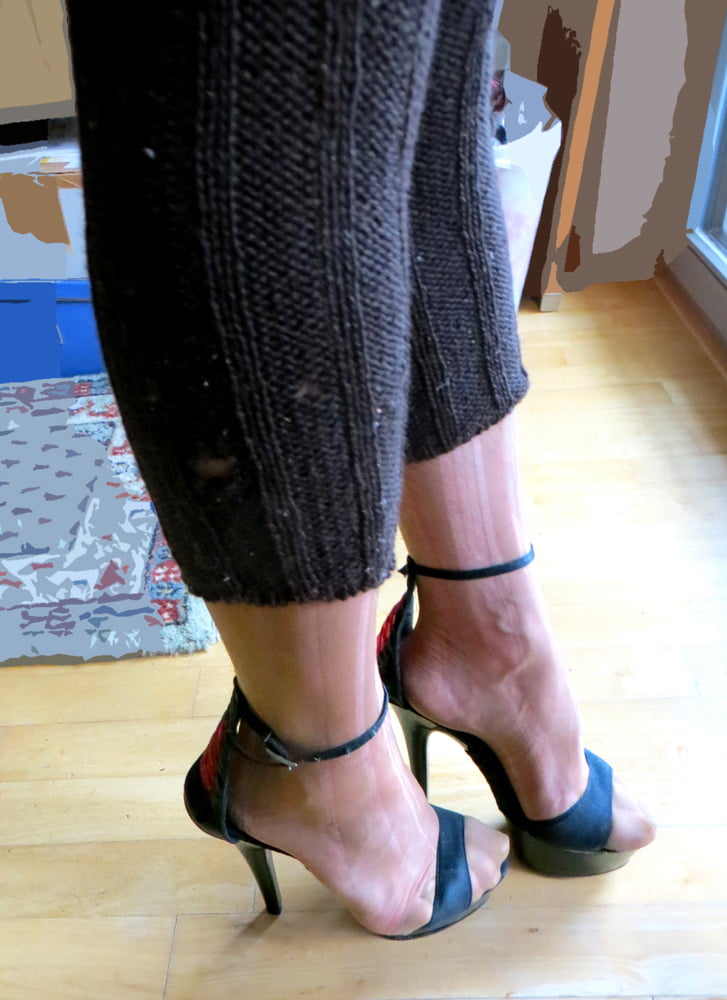 my wife&#039;s feet in nylon #106819957