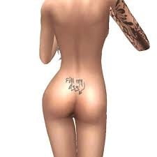 Ass tattoo. #91932201